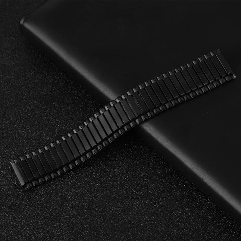 Elastische metalen horlogeband met rekbare extensie