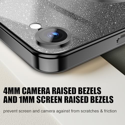 Image of Misscase for iPhone 17e Case& iPhone 16e Magnetic Glitter Case Compatible with MagSafe,Full Protection Slim Shockproof Anti-Scratch Case with Camera Lens Protector Dust-Proof Cover for Women Black