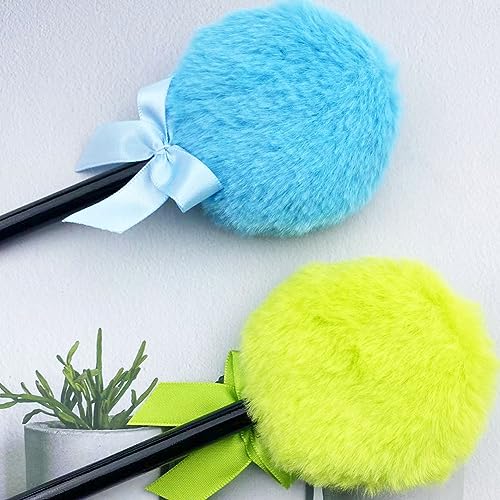 4 PCS Setting Powder Puff, Cotton Candy Puffs Lollipop Makeup Puff Loose Powder Puff Handle