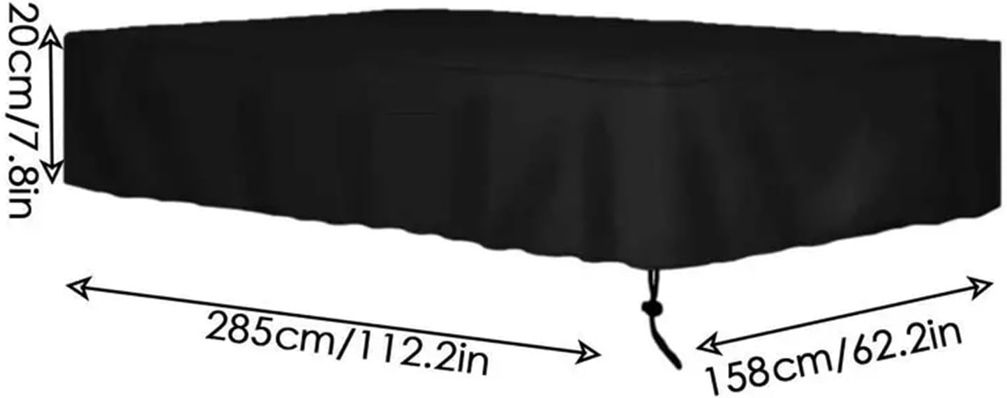 Billiard Pool Table Cover with Drawstring, Fits Standard Sizes, Durable and Waterproof Protection for Your Pool Table