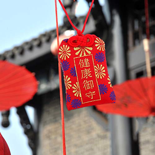 Feng Shui Luck Bag Japanese Fortune Bag Japanese Omamori Charm Amulet Bring for Health Red Color Japanese Shrine Charm Car Hanging Lucky Bag - Image 2