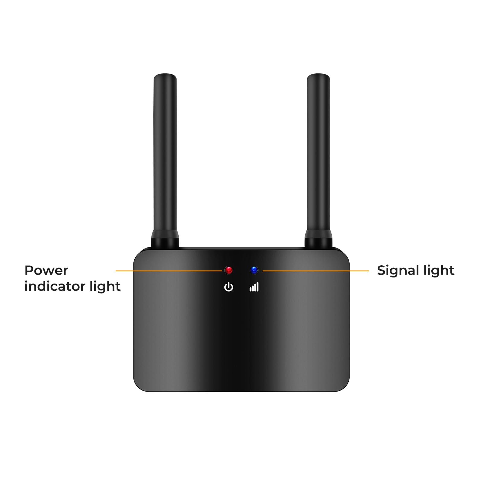 Répéteur sans Fil, Amplificateur de Signal sans Fil, 1000m, Haute Compatibilité, Prolongateur de Portée pour Pouton D'appel 433 MHz