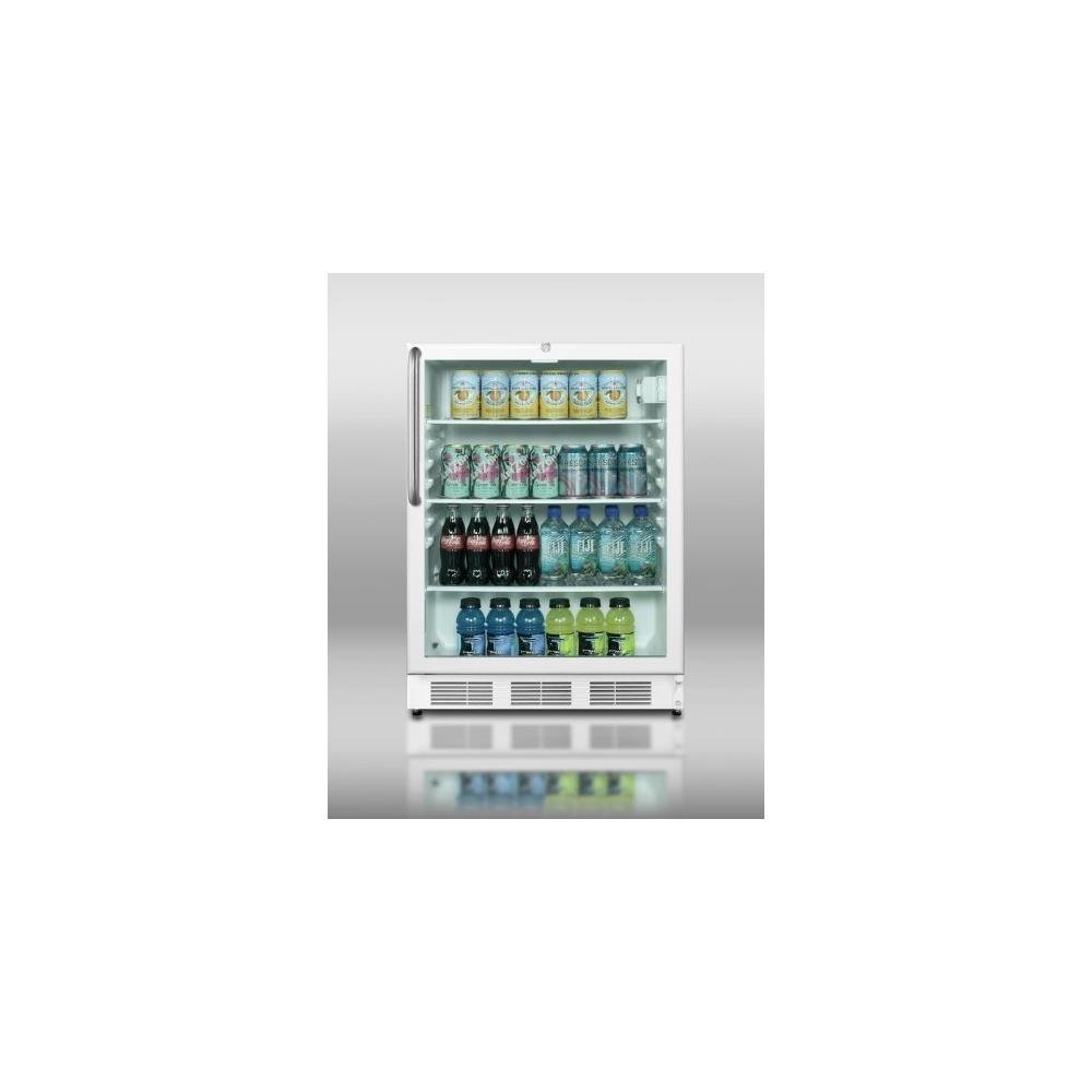 Summit Scr600lcssada Beverage Refrigerator, Glass/Stainless-Steel on Fridge.com - View 2