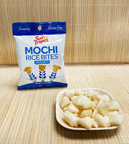 Sun Tropics Mochi Snack Bites, Sea Salt, .75 Oz (24 Pack), Gluten Free, Snack Size, Vegan, No MSG Added, Dairy Free, Crunchy Snack - Thumbnail 6