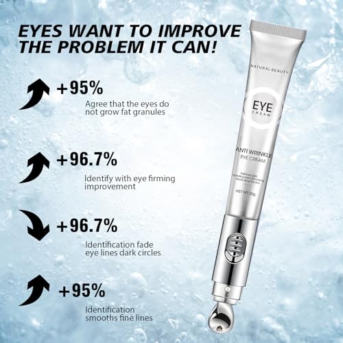 Anti Wrinkle Eye Cream,Eye Cream for Dark Circles and Puffy Eyes,Microcurrent Eye Vibrating Cream With Curved Design, High-Frequency Vibration Eye Cream For Lightening Fine Lines 20g - Image 6