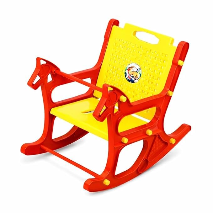 Kids Horse Shape Rocking Chair, Toddler Plastic Rocker Chair, Safe & Durable Children Rocking Chair, Lightweight Indoor Play Chair for Boys & Girls-2–5 Years(Yellow/Red)-image-23
