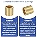 uxcell 20Pcs Sleeve Bearings, 6mm Bore x 8mm OD x 10mm Length, Self-Lubricating Sintered Bronze Bushings