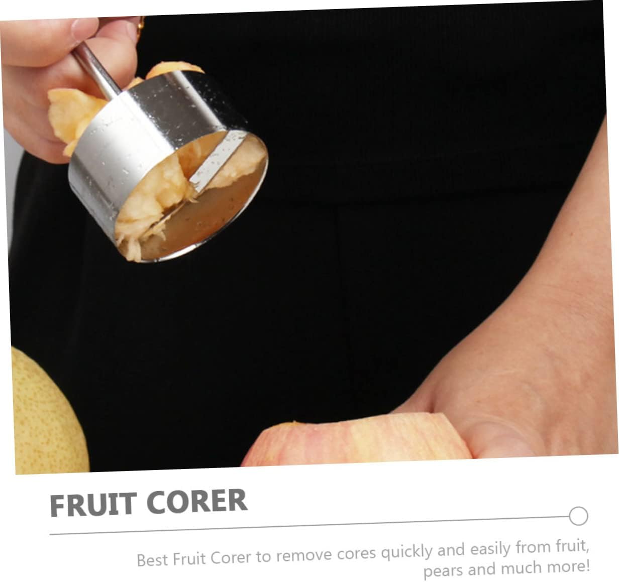 COLLBATH 6pcs Ergonomic Metal Fruit Corer Tool Pear Core Remover for Digging Kitchen Essential for and Pears and Comfortable Design