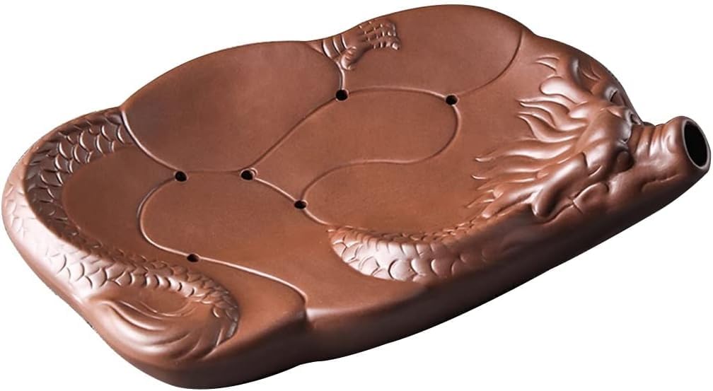 Bandeja de té, plato de té, bandeja de té Kongfu, bandeja de té de cerámica, bandeja de té Gongfu chino, caja con almacenamiento de agua para juego de té Kungfu, juego de té vintage chino/japonés (m