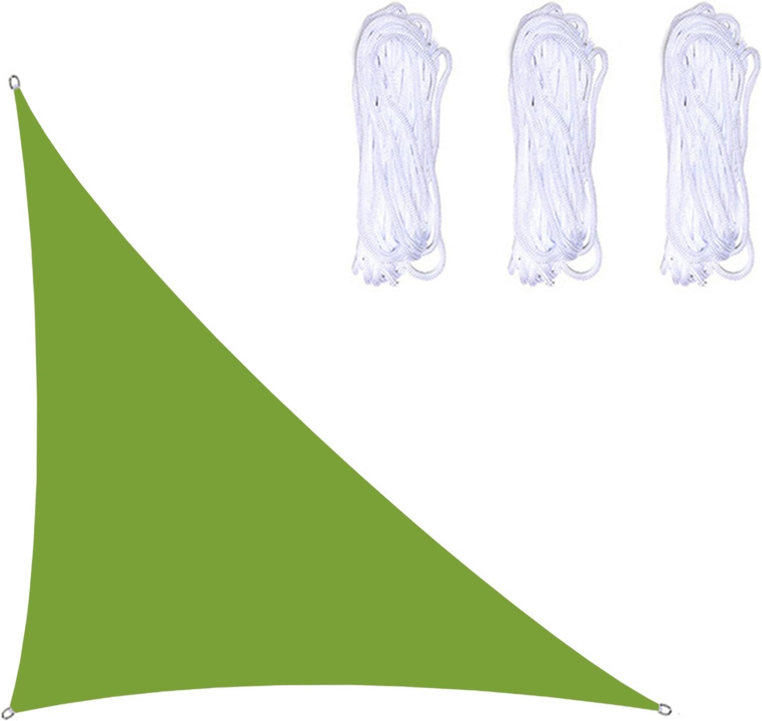 LWPCP Patio Shack Sun Shade Sail, Triangle Waterproof, 98% UV Block for Garden Patio Canopy, with Ropes (Green),3x3x4.3m