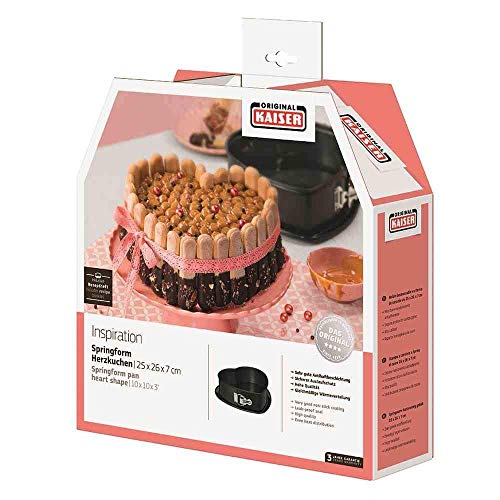 Original Kaiser Inspiration Herzbackform 25 x 26 x 7 cm, Herz-Springform antihaftbeschichtet, auslaufsicher… - Image 7