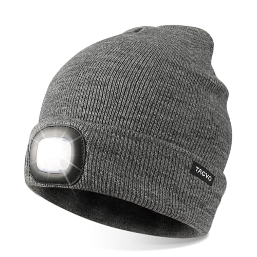 Ya en mundofriki.es: TAGVO USB Recargable Beanie Cap, iluminación y destellando Modos de Alarma 8 LED Manos Libres Linterna, fácil instalación Quick Release Headlamp Beanie, Unisex Winter Warmer Knit Cap Hat