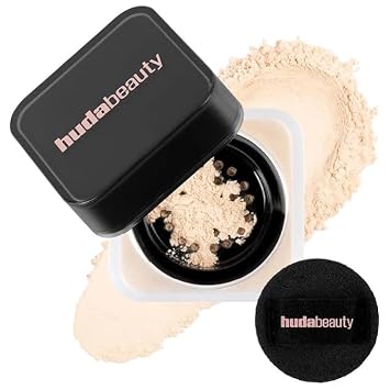 H.U.D.A - Mini E@sy Bake Loose Baking & Setting Powder - Color Pound Cake - fair, light, medium, and tan skin tones.