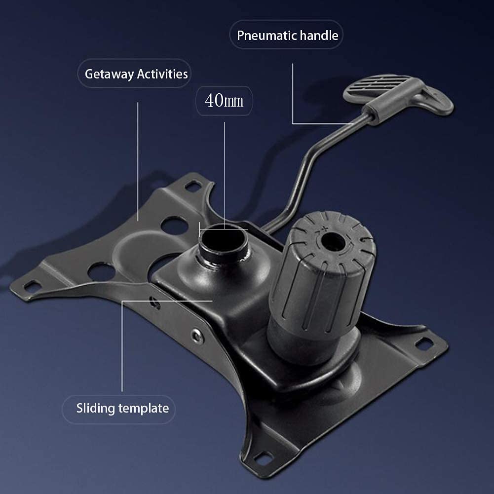 Base De Chaise De Bureau Inclinable Pivotante - Mécanisme En Acier Remplacement, Compatible Roues Et Vérin