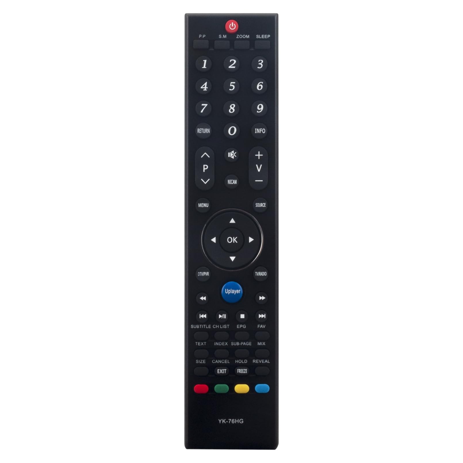 ALLIMITYYK-76HG Replaced Remote Control Compatible with Skyworth LED Smart TV