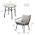 Yangming 3 Piece Patio Furniture Outdoor Conversation Bistro Set with Tempered Coffee Table and Wicker Chairs for Garden Balcony Backyard Yard Poolside, Green