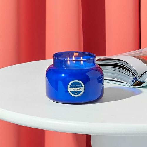 Miniatura 2 de Capri Blue Volcano Velas perfumadas Velas de lujo de tres mechas para el hogar perfumadas con frutas tropicales y cítricos azucarados, mezcla de