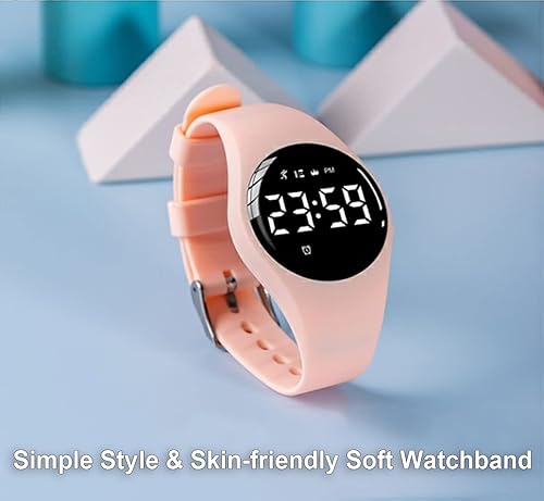 Miniatura 7 de Reloj deportivo con podómetro para niños, sin aplicaciónBluetooth, reloj deportivo recargable con batería de 21 días, reloj impermeable IP68 con