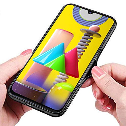 Image of Deer Series Shockproof Anti Slip Leather Finish Soft TPU Case Cover for Samsung Galaxy M31 - Blue