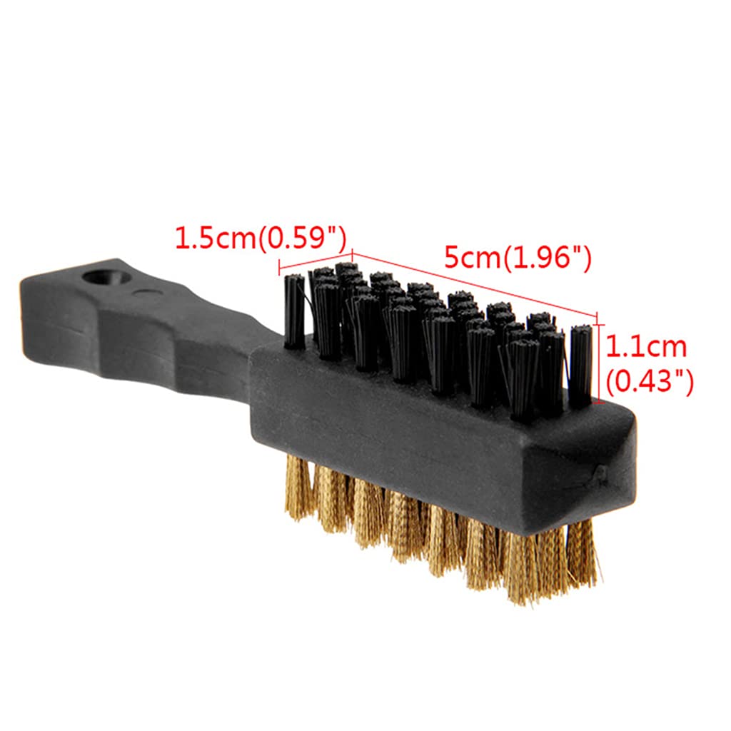 Double Side Golf Brass + Nylon Club for Head Cleaner Brush Cleaning Tool Kit with Hanger Accessories&pr