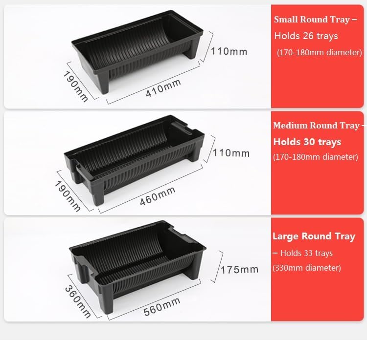 1 Pack Anti-Static ESD SMT Reel Box Tray Holder / Brace,Anti-Static SMT SMD Coil Bin Containers,Plastic Antistatic Reel Storage Rack (Small/410*190*110mm,Black)