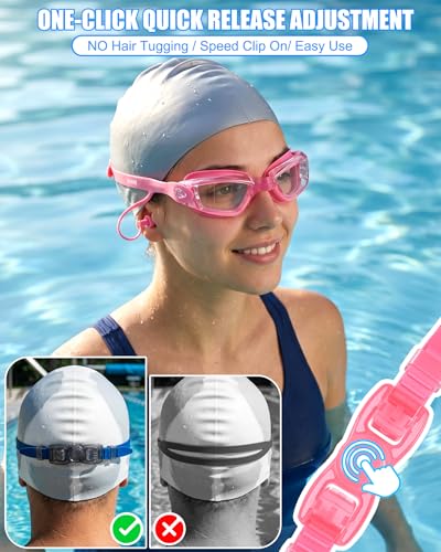 Image of Aegend Swim Goggles, Swimming Goggles No Leaking Full Protect Adult Youth