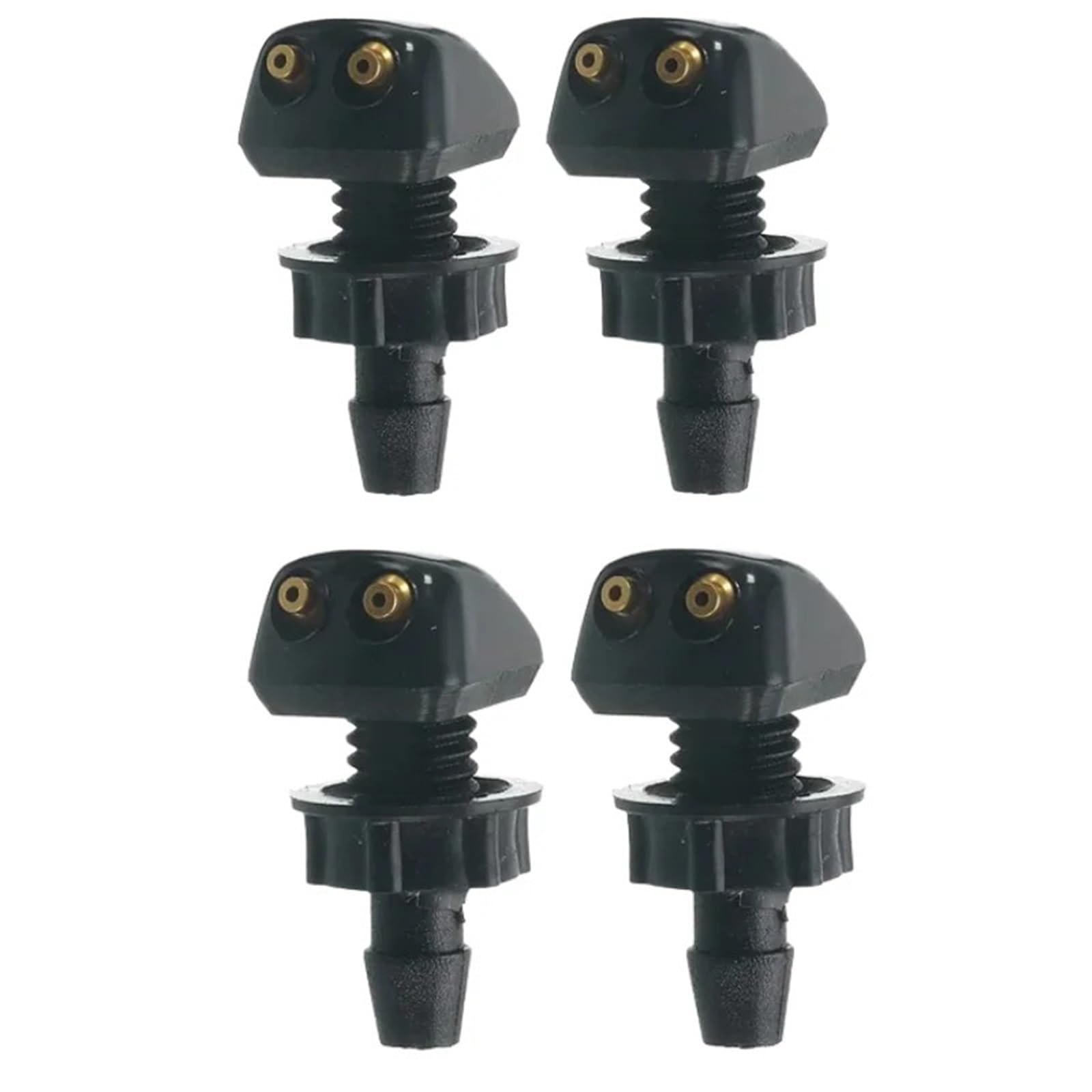 Pacgydk 4Pcs Car Windshield Nozzles Car Dual Holes Windshield Washer Wiper Spray Nozzle Fits Most Models Water Jet(4Pcs)