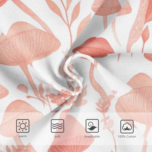 KLL Red Safari Mushroom Plant Little Boys Pure Cotton Boxer Briefs Breathable Undies3