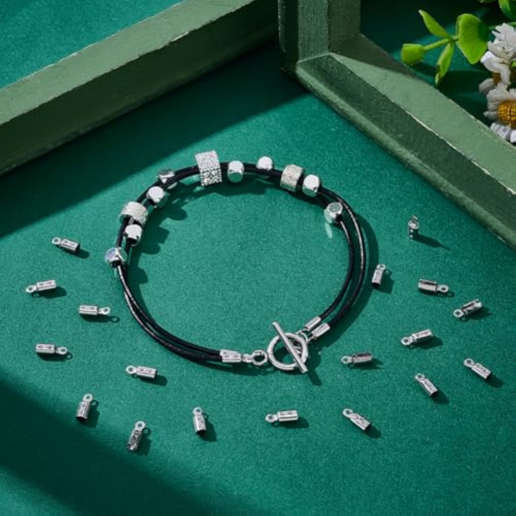 300 Pcs Stainless Steel Folding Crimp Ends, Clamp Tips
