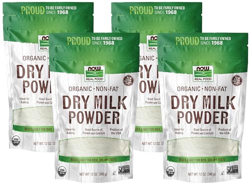 NOW Foods, Organic Non-Fat Dry Milk Powder with Protein...