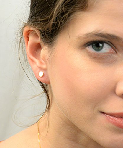 14K Gold Plated Dainty Tiny Bar, Ball, Trio Ball, Delta, Circle Disc and Heart Stud Earrings4