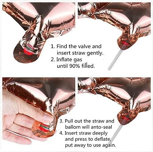 Miniatura 6 de Cartel grande de oro rosa personalizado de 40 pulgadas con frase personalizada, alfabeto, números, nombre, palabra, fiesta nupcial