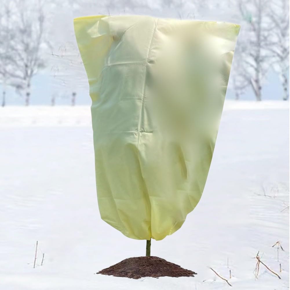Telo protettivo invernale per piante, in tessuto non tessuto, isolante, per alberi e piante, beige, confezione da 2 pezzi, 106 x 114 cm, 100 x 182 cm, 100 x 220 cm
