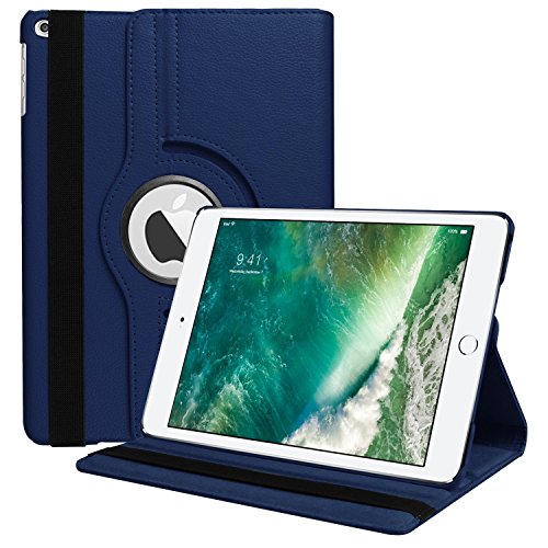 Image of Mcart Rotate Flip ipad Cover iPad 9.7 case 2018 /2017 5th ipad case 6th Generation Midnight Blue