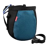 Rhino Valley Bolso de Tiza para Escalada, Bolsa de...: Material Duradero - La capa exterior de nuestra bolsa de polvo de magnesio está hecha del material resistente de poliéster y la capa interior es de pana suave, que tiene buena resistencia al agua y a la abrasión y puede garantizar una larga vida útil...