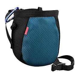 Rhino Valley Bolso de Tiza para Escalada, Bolsa de...: Material Duradero - La capa exterior de nuestra bolsa de polvo de magnesio está hecha del material resistente de poliéster y la capa interior es de pana suave, que tiene buena resistencia al agua y a la abrasión y puede garantizar una larga vida útil...