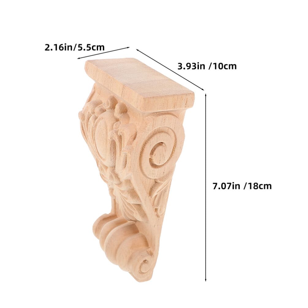 Cabilock Dekorative Holzkonsolen aus Massivem Holz mit Geschnitztem Europäischem Design Einfache Montage zur Verschönerung von Wohnzimmer und Villa