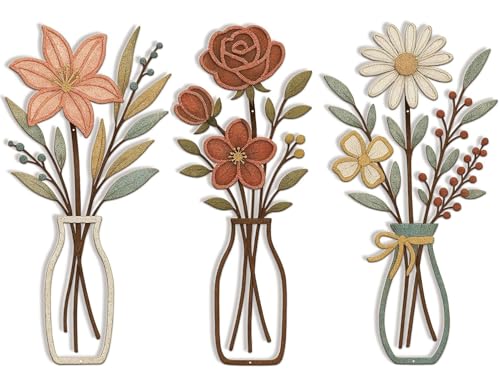 Décoration murale fleur en métal design aux finitions artisanales