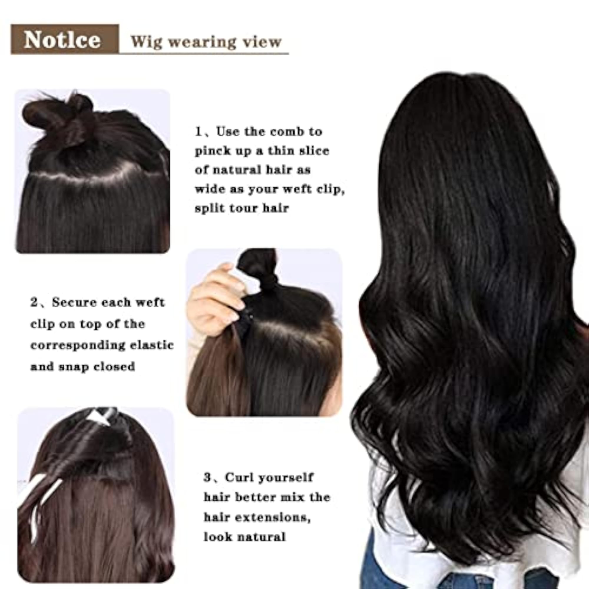 7pcs 24 Inch Wavy Curly Clip-In Hair Extensions for Full Volume