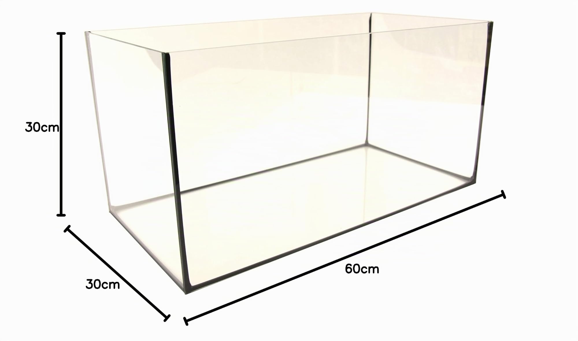 Boon Aquarium met Zwarte Kit - 60x30x30 cm - 54L