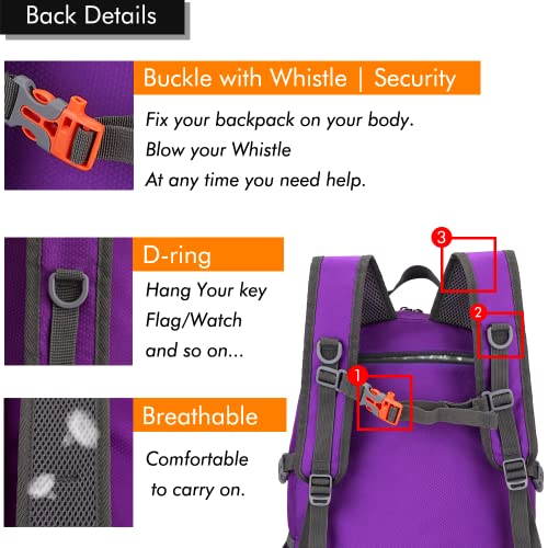 MAXTOP 50L Ultra Lightweight Packable Backpack With Wet Pocket Foldable Rucksack Water Resistent For Men Women Outdoor Camping Hiking Travel Daypack Handy Durable Gifts For Men Women - Image 4