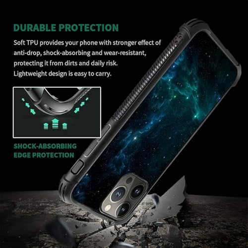 CARLOCA iPhone 16 Pro Max Case - Nebula Space Design, Shockproof & Anti-Scratch Hard PC Back for Girls