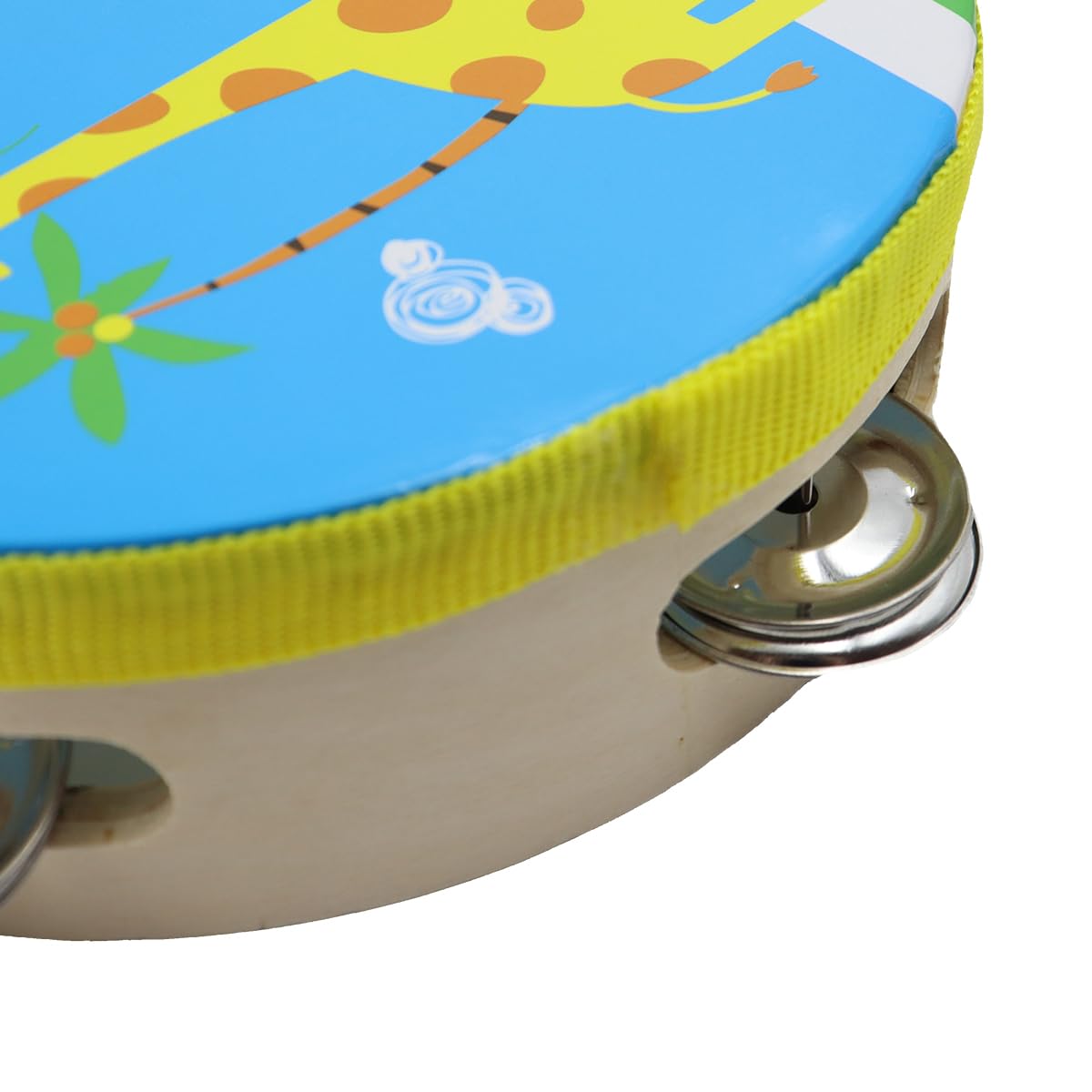 Nicear Tambourine Cartoon Hand Held Drum Portable Tambourine Bell for Party Dance - Image 4