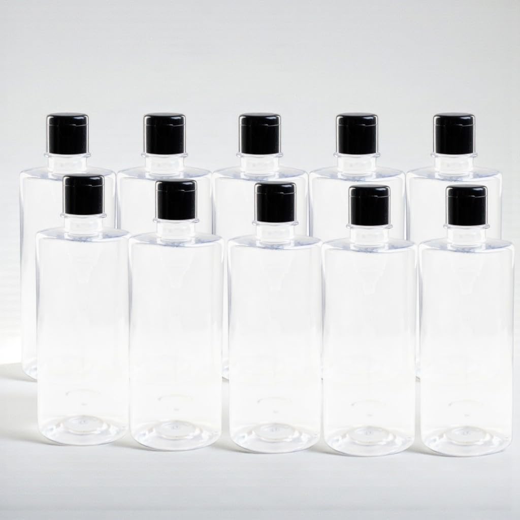 500ml Refillable Empty Clear Plastic Sample Mini Bottle With Flip Caps For Fine Drop Liquid Atomizer Sanitizer Air Travel Loations Beauty Makeup Etc.(Pack of 10)-image-37