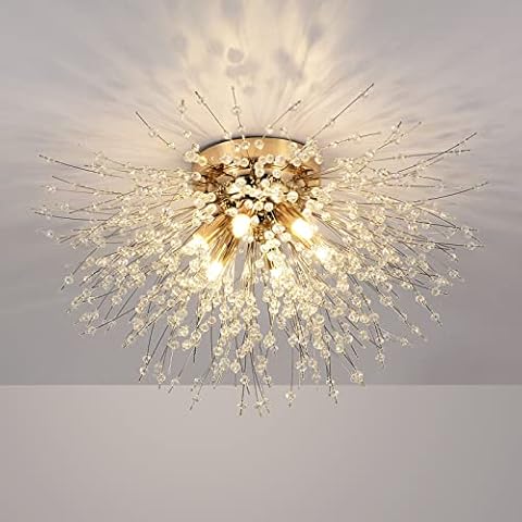 Stepeak Modern Crystal Chandelier with Dimming Cover