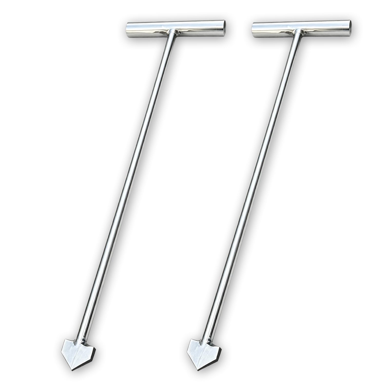Paquete de 2 Ganchos con Mango en T, 7 7/8 a 39 3/8 Pulgadas | Acero inoxidable 201, punta de cuña de diamante, 5/16 a 1/2 pulg.(8mm/0.3in Thick,50cm/19.7in)