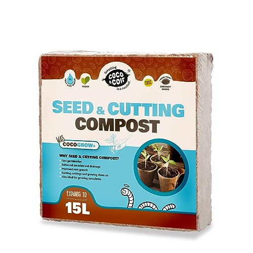 Mezcla para macetas de perlita de compost y semillas de coco | Suelo de coco orgánico sin...