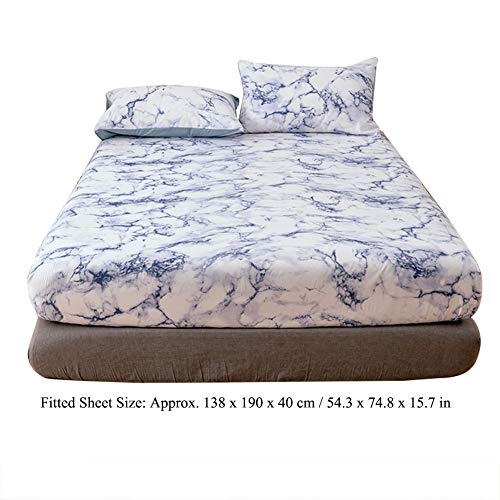 Lençol Justo Capa de Cama Colchão de Mármore Capa de Colchão Capa Protetora Lençol Capa de Proteção