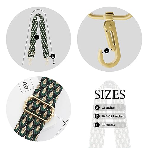Image of TANOSII Wide Purse Strap Adjustable Replacement Shoulder Crossbody Strap Handbag Strap