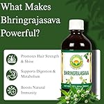 BASIC AYURVEDA Bhringrajasava Drink | 16.23 Fl Oz (480ml) | Natural Bhringraj Ayurvedic Hair Tonic | Supports Hair Growth, Scalp Health & Immune System | No Added Sugar - Image 3